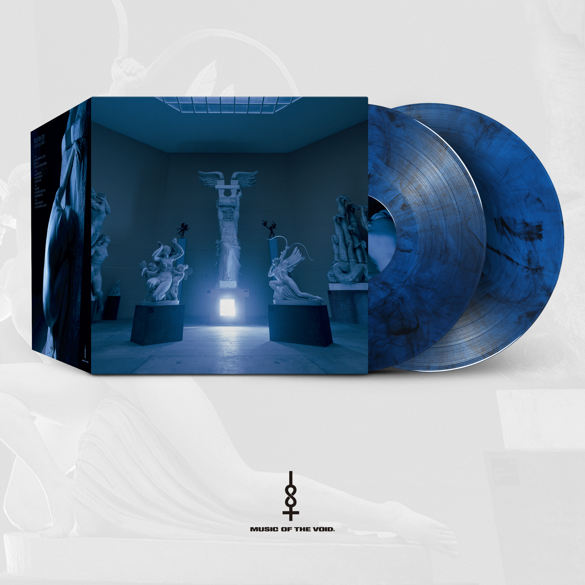 PERTURBATOR - Age of Aquarius Gtfold 2LP (Marbled Aqua Blue w/ Black) PRE-ORDER